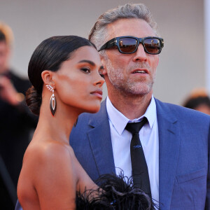 Vincent Cassel et sa femme Tina Kunakey - Red carpet du film "J'accuse" lors du 76ème Festival du Film de Venise, la Mostra à Venise en Italie le 30 Août 2019.