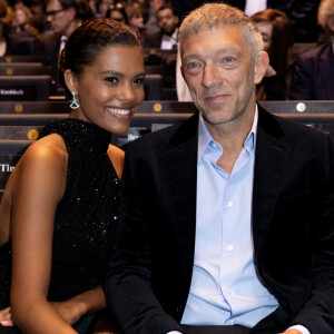 Vincent Cassel et sa femme Tina Kunakey - People dans la salle lors de la 45ème cérémonie des César à la salle Pleyel à Paris le 28 février 2020 © Olivier Borde / Dominique Jacovides / Bestimage