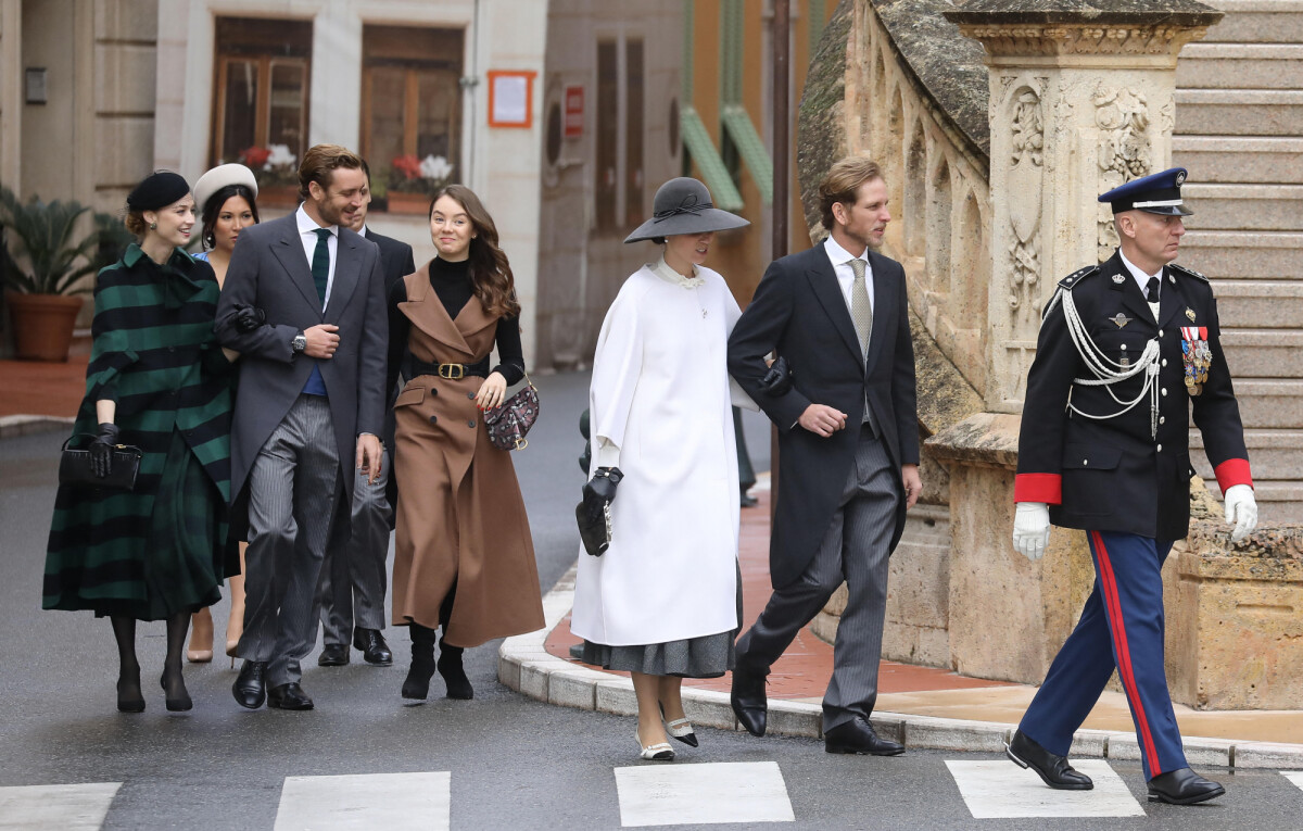 Photo : Louis Ducruet et sa femme Marie, Pierre Casiraghi et sa femme  Beatrice Borromeo, la princesse Alexandra de Hanovre, Andrea Casiraghi et sa  femme Tatiana Santo Domingo - La famille princière