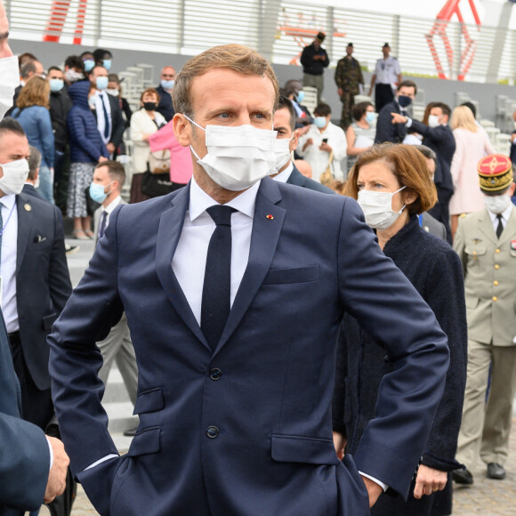 Le premier ministre Jean Castex, le président Emmanuel Macron lors de la cérémonie du 14 juillet à Paris le 14 juillet 2020. © Jacques Witt / Pool / Bestimage