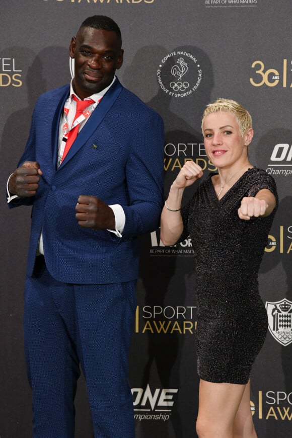 Patrice Quarteron et Maïva Hamadouche - Soirée des Sportel Awards 2019 au Grimaldi Forum à Monaco le 22 octobre 2019. © Bruno Bebert/Bestimage
