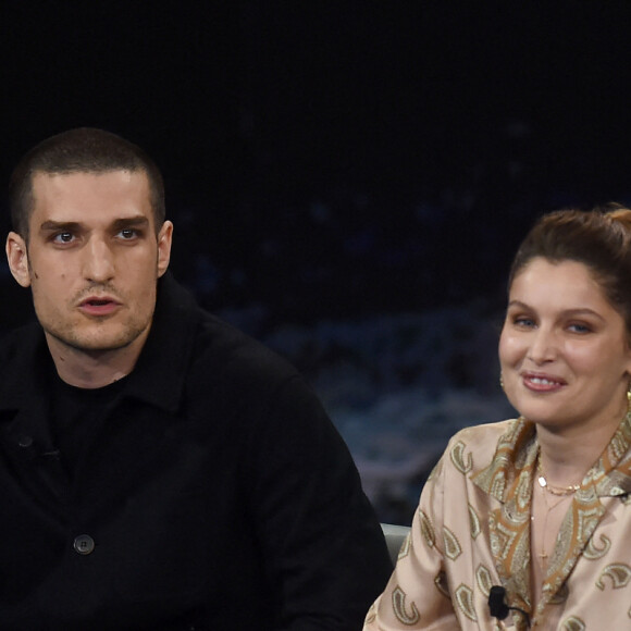 Louis Garrel et sa femme Laetitia Casta - Emission "Che Tempo Che Fa" à Milan en Italie le 7 avril 2019.