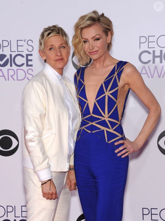 Ellen DeGeneres et Portia De Rossi à la soirée annuelle du 41ème "People's Choice Awards" à Los Angeles, le 7 janvier 2015