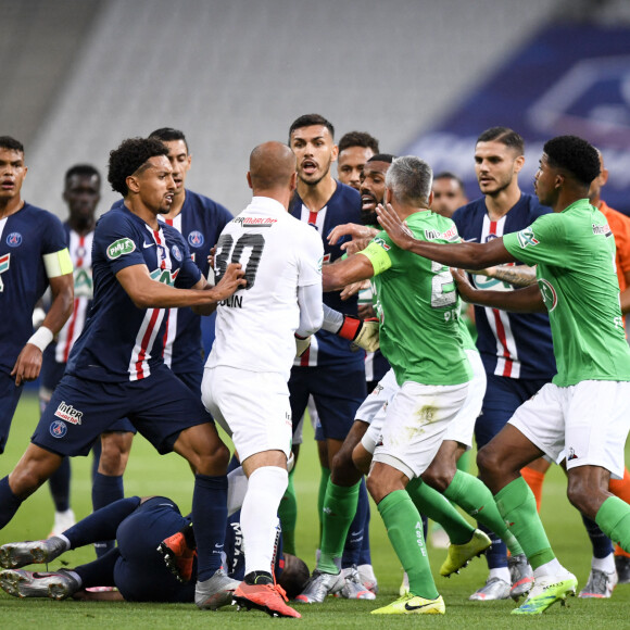 Kylian Mbappé lors de la finale de la Coupe de France entre le Paris Saint-Germain et l'AS Saint-Etienne au Stade de France. Saint-Denis, le 24 juillet 2020. © Federico Pestellini/Panoramic/Bestimage
