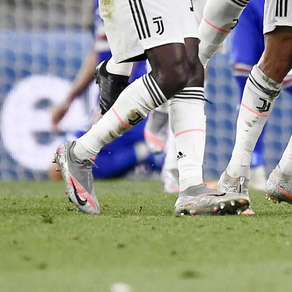 Cristiano Ronaldo et la Juventus Turin sacrés champions d'Italie après leur victoire contre la Sampdoria. Turin, le 26 juillet 2020.