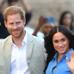 Meghan Markle et le prince Harry le 23 septembre 2019 à Cape Town, en Afrique du Sud. 