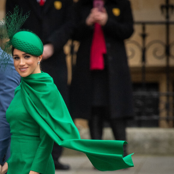 Meghan Markle et le prince Harry le 9 mars 2020 à l'Abbaye de Westminster, leur dernier engagement. 