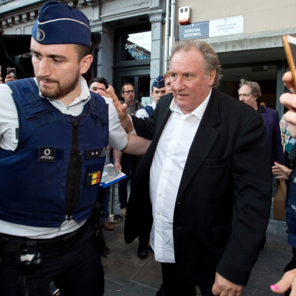 Gérard Depardieu à l'Hôtel de Ville de Bruxelles lors d'une cérémonie honorant sa carrière le 25 juin 2018. © Alain Rolland/Imagebuzz/Bestimage