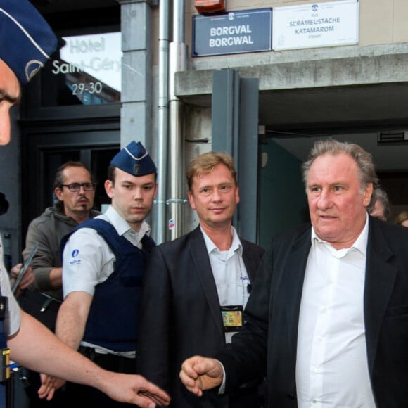 Gérard Depardieu à l'Hôtel de Ville de Bruxelles lors d'une cérémonie honorant sa carrière le 25 juin 2018. © Alain Rolland/Imagebuzz/Bestimage