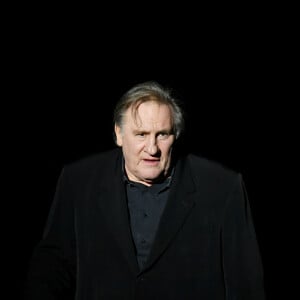 Exclusif - Gérard Depardieu chante "Barbara" sur la scène du palais des congrès Atlantia en pré-ouverture du 5ème festival du cinéma et musique de film de la Baule le 4 novembre 2018. © José Texeira/Bestimage