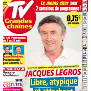 Magazine "TV Grandes Chaînes" en kiosques le 3 août 2020.