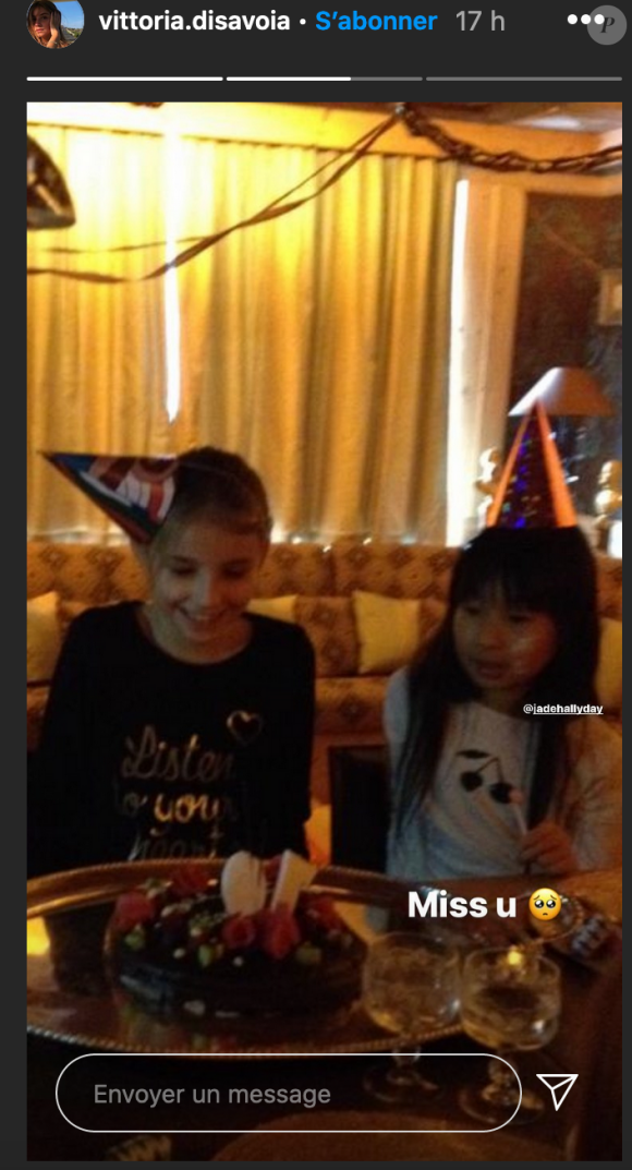 Vittoria di Savoie souhaite un bon anniversaire à son amie Jade Hallyday - Instagram, 3 août 2020