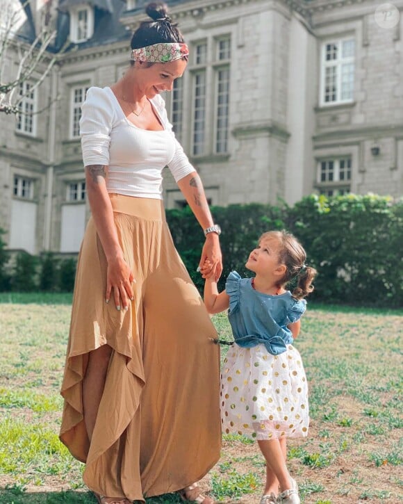Julia Paredes et sa fille Luna, le 26 juillet 2020