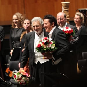 Placido Domingo lors de sa performance dans "Luisa Miller" au Grand palais des festivals de Salzbourg , le 25 août 2019.