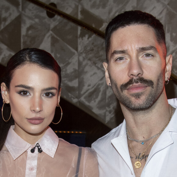 Jade Leboeuf (la fille de l'ex-footballeur F.Leboeuf) et son mari Stéphane Rodrigues lors de la soirée de la grande finale du concours Top Model International au Lido à Paris, France, le 19 janvir 2020. © Pierre Perrussau/Bestimage