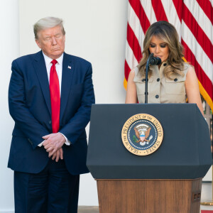 Melania Trump et Donald Trump à la Maison Blanche. Washington D.C. Le 7 mai 2020.