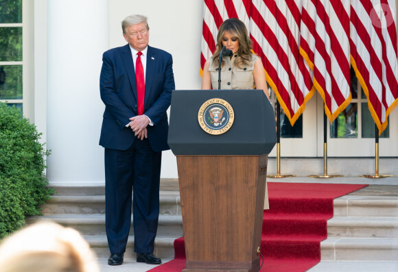 Melania Trump et Donald Trump à la Maison Blanche. Washington D.C. Le 7 mai 2020.