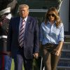 Le président Donald Trump et sa femme Melania reviennent à la Maison Blanche après un week-end au Trump National Golf Club le 4 août 2019.