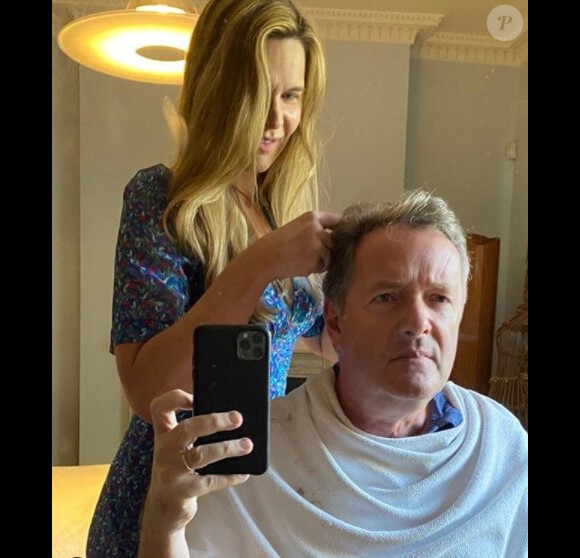 Piers Morgan et Celia Walden sur Instagram. Le 13 avril 2020.