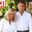 Emmanuel Macron et son épouse Brigitte Macron dans le magazine "Paris Match" du 20 août 2020.