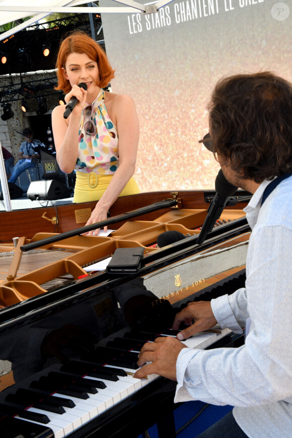 Exclusif - Elodie Frégé durant le deuxième jour des répétitions de l'émission de télévision "Nice Jazz Festival" au Théâtre de Verdure à Nice le 25 juillet 2020. © Bruno Bébert / Bestimage