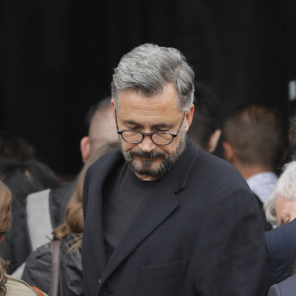 Olivier Minne - Obsèques de Christophe Michel (mari de JL Romero) au crématorium du cimetière du Père Lachaise à Paris le 6 juin 2018.