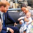 Meghan Markle, le prince Harry et leur fils Archie lors de leur tournée royale en Afrique du sud, à Cape Town. Le 25 septembre 2019.