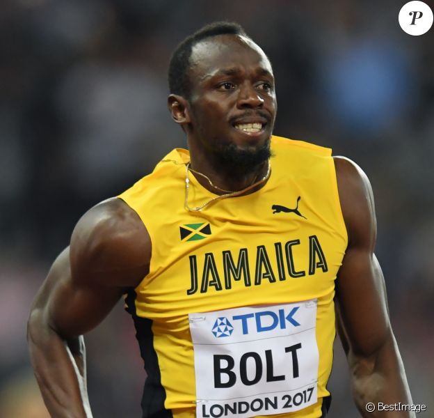 Usain Bolt se qualifie lors des demi-finales du 100m lors des Mondiaux d'athlétisme à Londres, le 4 août 2017.