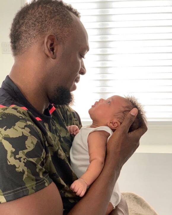 Usain Bolt et sa fille Olympia sur Instagram, le 22 août 2020.