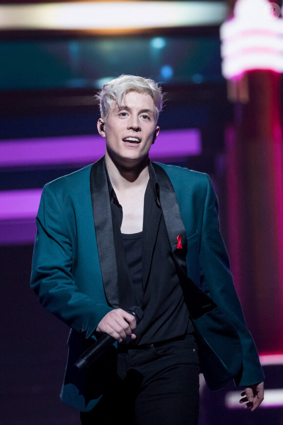 Loïc Nottet - Enregistrement de l'émission "100 ans de comédies musicales pour le Sidaction", qui sera diffusée le 2 avril sur France 2. Le 10 mars 2020 © Moreau-Perusseau / Bestimage
