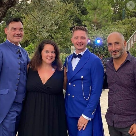 Magalie Vaé a partagé cette photo du mariage de Leona Winter avec Lorenzo Werner, sur Instagram. Août 2020.