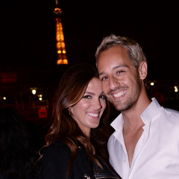 Exclusif - Prix Spécial - Iris Mittenaere (Miss France et Miss Univers 2016) et son compagnon Diego El Glaoui - Maëva Coucke fête son 26ème anniversaire sur la péniche "Pastel" avec ses amis à Paris le 27 juin 2020. © Rachid Bellak/Bestimage