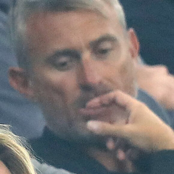 Sophie Tapie - Les célébrités dans les tribunes assistent à la finale de la Ligue Europa, l'Olympique de Marseille contre l'Atlético de Madrid au stade Groupama à Decines-Charpieu banlieue de Lyon, France, le 16 mai 2018. © Cyril Moreau/Bestimage