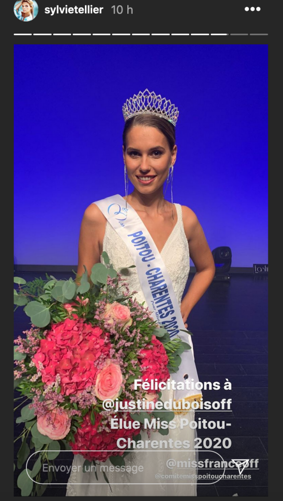 Justine Dubois élue Miss Poitou-Charentes 2020 - Instagram, 29 août 2020