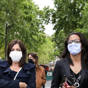 Exclusif - Anne Hidalgo, maire de Paris et Audrey Pulvar - Le concert de Paris 2020 pour la Fête Nationale à Paris, le 14 juillet 2020. Dans le cadre du contexte sanitaire actuel, ce concert a été donné sans public. © Veeren Ramsamy / Stephane Lemouton / Bestimage