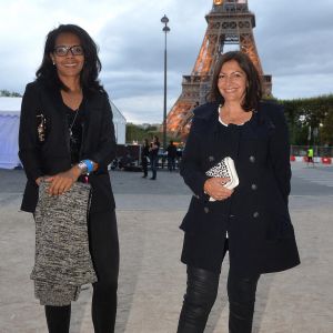 Exclusif - Audrey Pulvar et Anne Hidalgo (Maire de Paris) lors de la Fête Nationale à Paris © Veeren Ramsamy / Stephane Lemouton / Bestimage