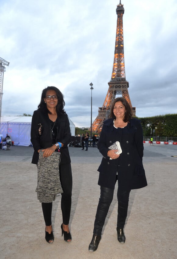 Exclusif - Audrey Pulvar et Anne Hidalgo (Maire de Paris) lors de la Fête Nationale à Paris © Veeren Ramsamy / Stephane Lemouton / Bestimage