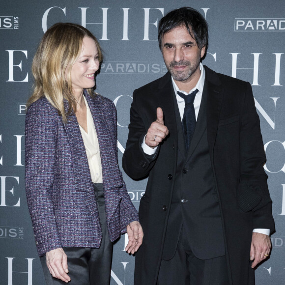 Vanessa Paradis et son compagnon Samuel Benchetrit (réalisateur) - Avant-première du film "Chien" au cinéma MK2 Bibliothèque à Paris, France, le 5 mars 2018. © Olivier Borde/Bestimage