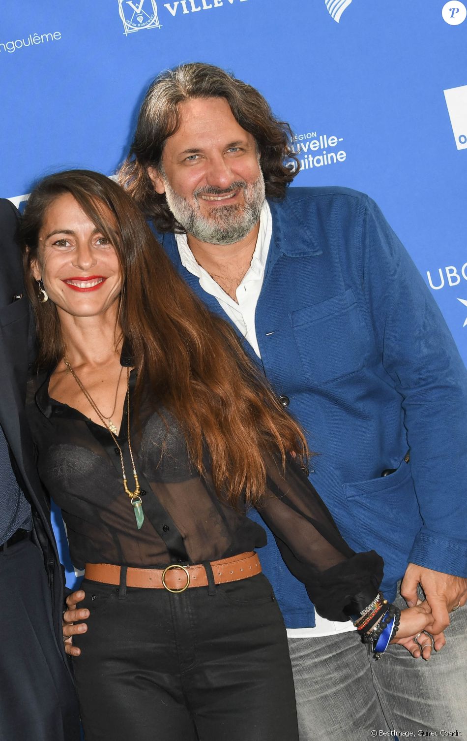 Audrey Dana et son mari Olivier Delbosc Photocall du film Profession