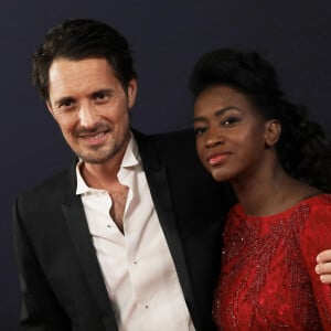 Vincent Cerutti et sa compagne Hapsatou Sy lors du photocall lors de la 45ème cérémonie des César à la salle Pleyel à Paris le 28 février 2020 © Dominique Jacovides / Olivier Borde / Bestimage