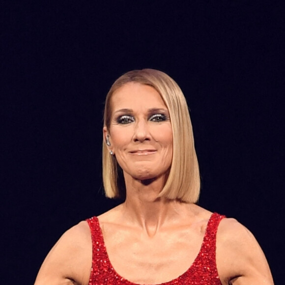 Céline Dion en concert à l'American Airlines Arena dans le cadre de sa tournée "Courage World Tour" à Miami, le 17 janvier 2020.