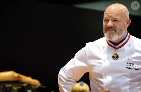 Philippe Etchebest préside le salon français de la restauration "Expotel" à Bordeaux. Il dirige aussi la journée des chefs et sa compétion regroupant 22 Etoiles sur l'évènement, le 25 Novembre 2019. © Patrick Bernard/ Bestimage