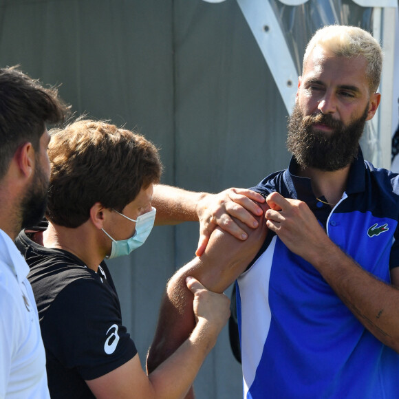 Benoît Paire vs Dustin Brown - Tournoi de tennis Ultimate Tennis Showdown de Patrick Mouratoglou à Sophia Antipolis le 15 juin 2020. © Lionel Urman / Bestimage