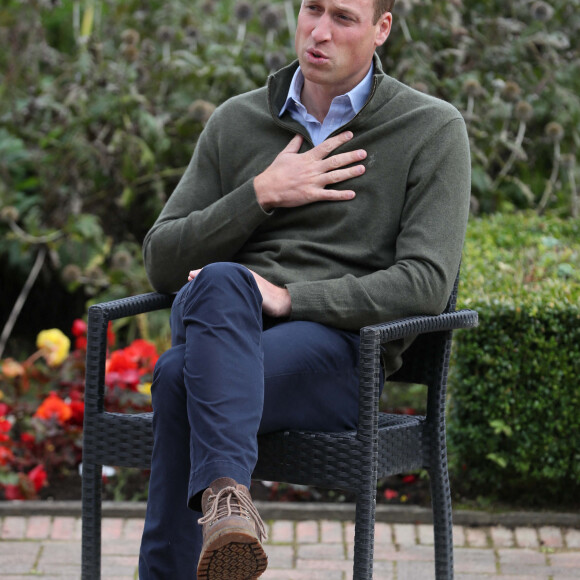 Le prince William, duc de Cambridge, visite l'association de secouristes volontaires "Community Rescue Service" (CRS) à Belfast, le 9 septembre 2020.