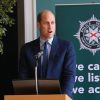 Le prince William, duc de Cambridge, visite l'école de police de Belfast, dans le cadre de son déplacement officiel en Irlande du Nord, le 9 septembre 2020.