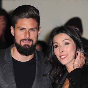 Olivier Giroud et sa femme Jennifer Giroud à la première de 'I Am Bolt' à The Odeon à Leicester Square à Londres, le 28 novembre 2016 © Ferdaus Shamim via Zuma/Bestimage28/11/2016 - Londres