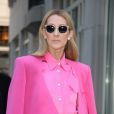 Celine Dion a choisi de s'habiller en rose pour la Journée Internationale pour les Droits des Femmes à New York le 7 mars 2020.   