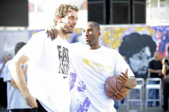 Pau Gasol et Kobe Bryant à Barcelone en août 2010.