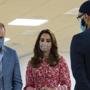 Kate Middleton en visite avec le prince William dans une mosquée de l'Est de Londres, le 15 septembre 2020.