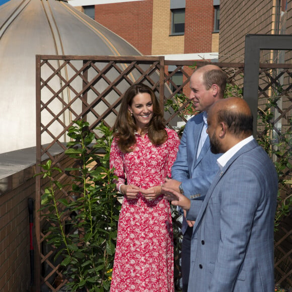 Kate Middleton en visite avec le prince William dans une mosquée de l'Est de Londres, le 15 septembre 2020.